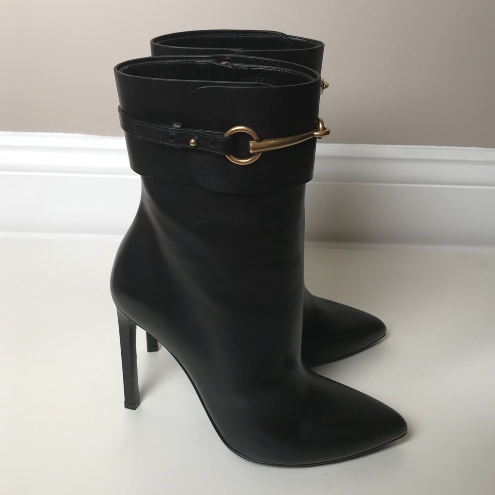 SOLD Gucci Horsebit Leather Ursula Ankle Boots - Picture 4 of 8